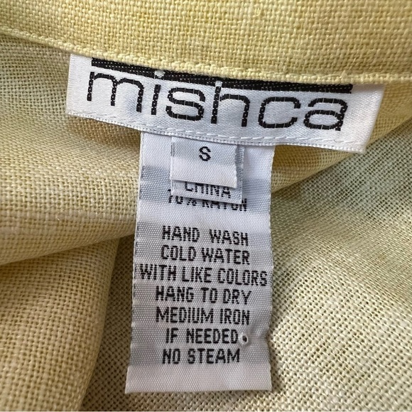 Vintage Butter Yellow Linen Cropped Blazer | Pastel Coastal Chic Retro Jacket - Picture 9 of 14